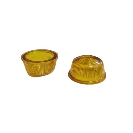 Lente de sinaleiro amarelo M18 30mm diametro x 15mm altura com anel