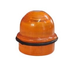Lente de sinaleiro laranja cuba 25mm diametro x 30mm altura