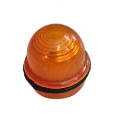 Lente de sinaleiro laranja cuba 25mm diametro x 30mm altura