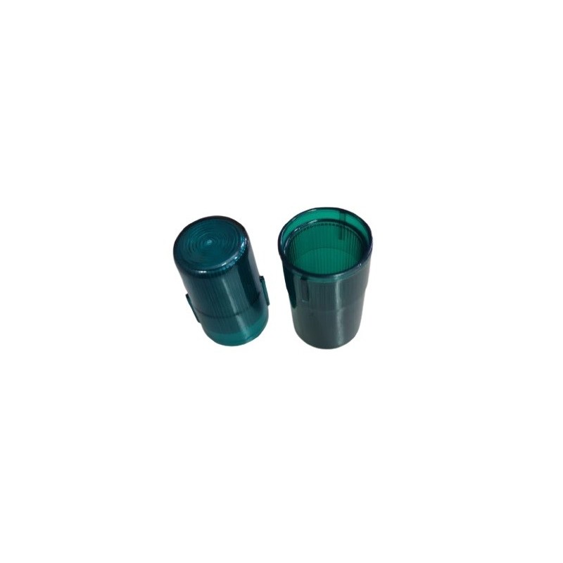 Lente de sinaleiro verde 18mm diametro x 40mm