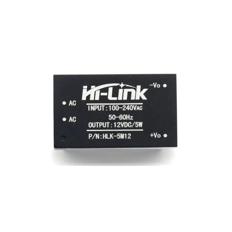 Fonte de alimentação mini fonte 12V 5W HLK-5M12