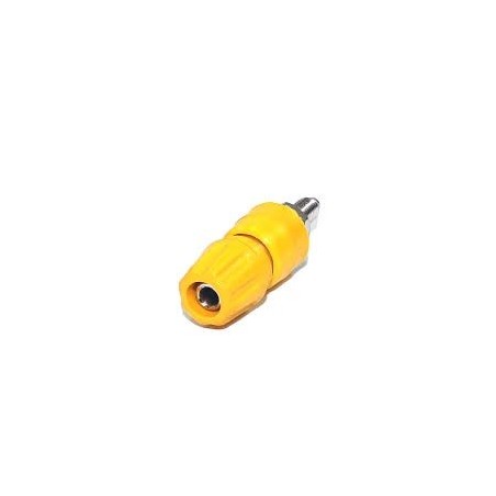 Borne 4mm 25Amp amarelo B160