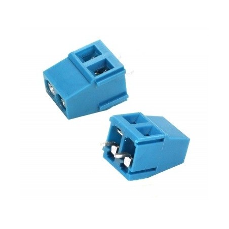 Conector borne KRE-2 vias 5mm azul