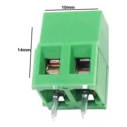 Conector borne KRE-2 vias 5mm verde