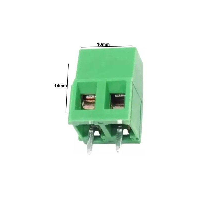 Conector borne KRE-2 vias 5mm verde