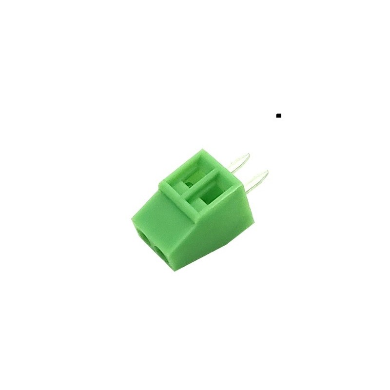 Conector borne KRE-2 vias mini passo 2.5mm - 5.4x8.5mm - DG308 verde