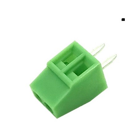 Conector borne KRE-2 vias mini passo 2.5mm - 5.4x8.5mm - DG308 verde