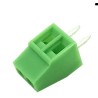 Conector borne KRE-2 vias mini passo 2.5mm - 5.4x8.5mm - DG308 verde