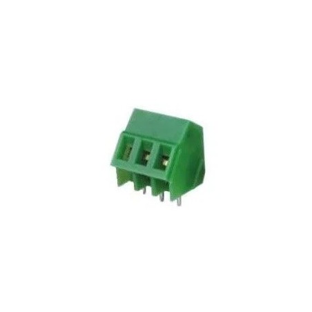Conector borne KRE-3 vias 45º passo 5mm