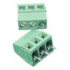 Conector borne KRE-3 vias passo 5mm verde