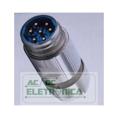 Conector circular 6 vias (5+PE)macho M23 cabo 7-12mm