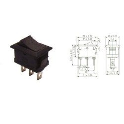 Chave gangorra KCD1-101 02 Posições 01 polo 3t preta