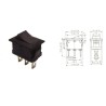Chave gangorra KCD1-101 02 Posições 01 polo 3t preta