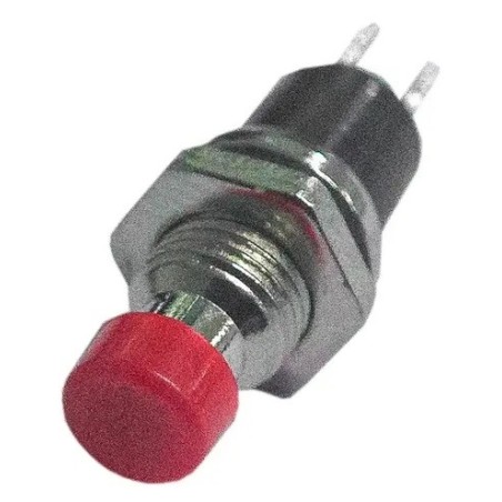 Chave push button NA vermelho 1A 250v - PBS110