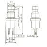 Chave push button NA vermelho 1A 250v - PBS110
