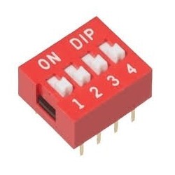 Chave dip switch 04 vias 180º