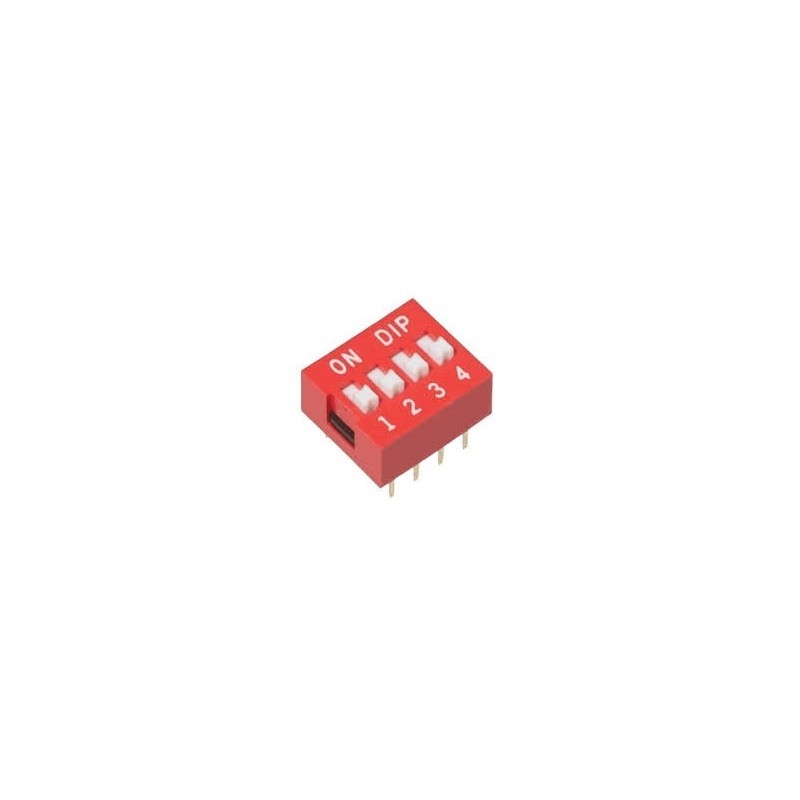 Chave dip switch 04 vias 180º