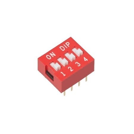 Chave dip switch 04 vias 180º