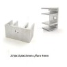 Dissipador de calor 27,6x15,6x15mm aluminio c/furo 4mm