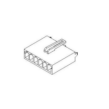 Conector 06 vias femea 3.96mm - 90331