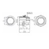 Conector mini Mike 04 Vias M12 Macho Painel