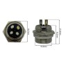 Conector mike 04 vias Macho