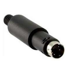 Conector 6 vias macho mini DIN circular ( plug mini din 6 vias macho)