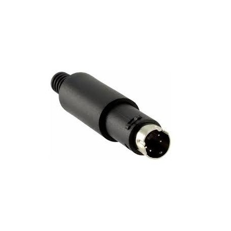 Conector 6 vias macho mini DIN circular ( plug mini din 6 vias macho)
