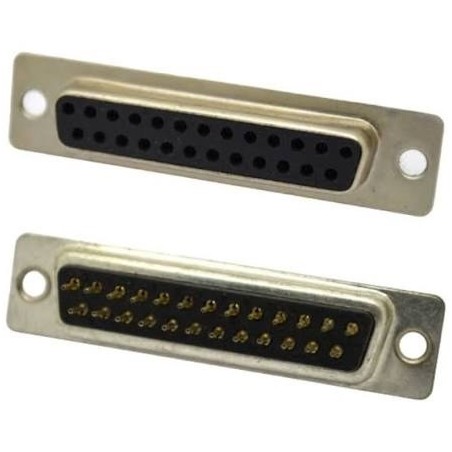 Conector DB25 femea pci 180°
