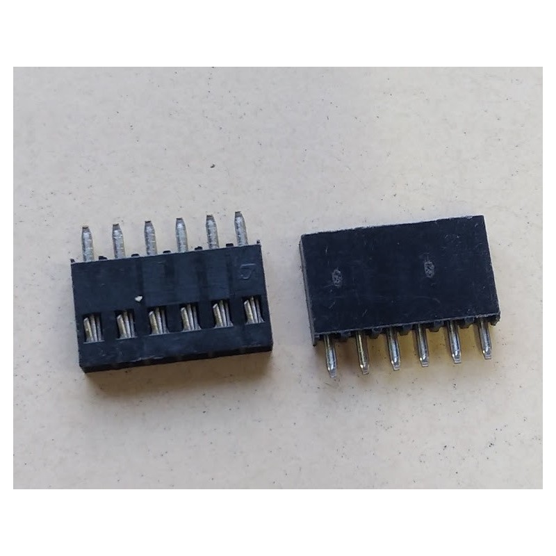 Conector MCS1 header pci femea 1x6 vias