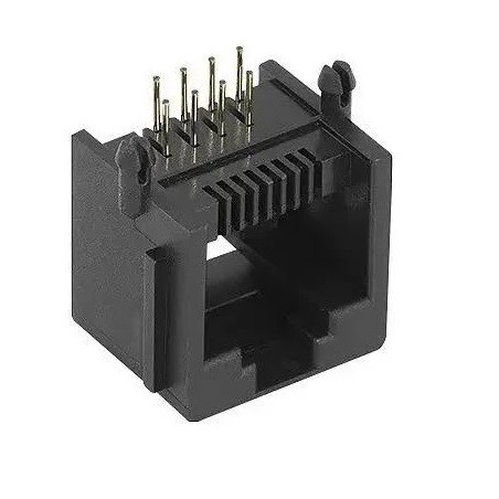 Conector RJ45 8 via modular fêmea