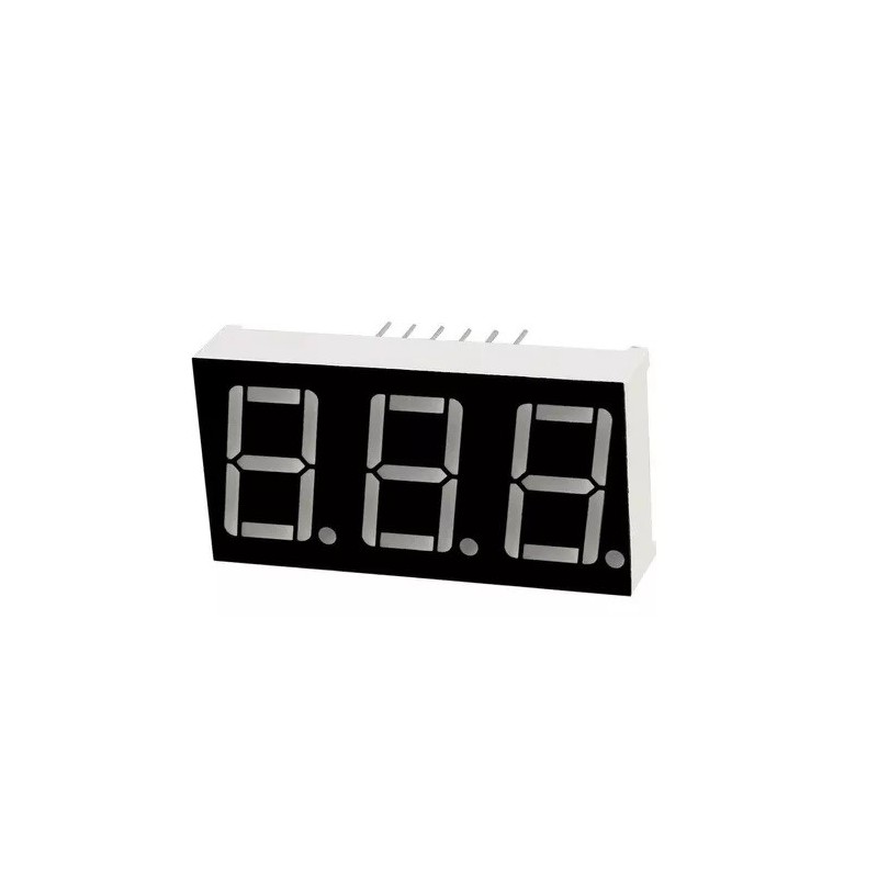 Display 7 seguimentos anodo 3 digitos 0,36" 3631BS-1 vermelho