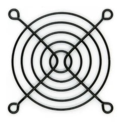Grade p/ ventilador 80x80mm metal preto