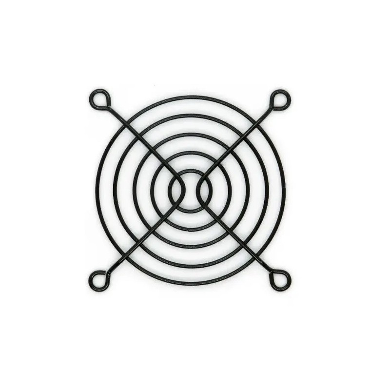 Grade p/ ventilador 80x80mm metal preto