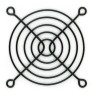 Grade p/ ventilador 80x80mm metal preto