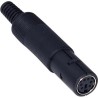 Conector 6 vias femea mini DIN circular ( plug mini din 6 vias femea)