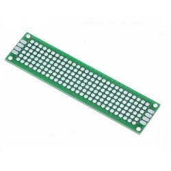 Placa fibra 2x8cm ilhada dupla face