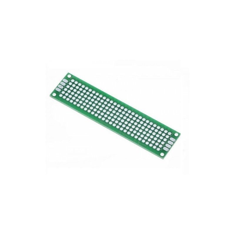 Placla fibra 2x8cm ilhada dupla face
