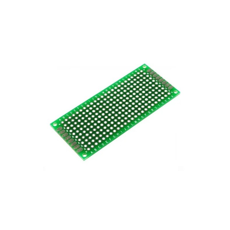Placa fibra 3x7cm ilhada dupla face
