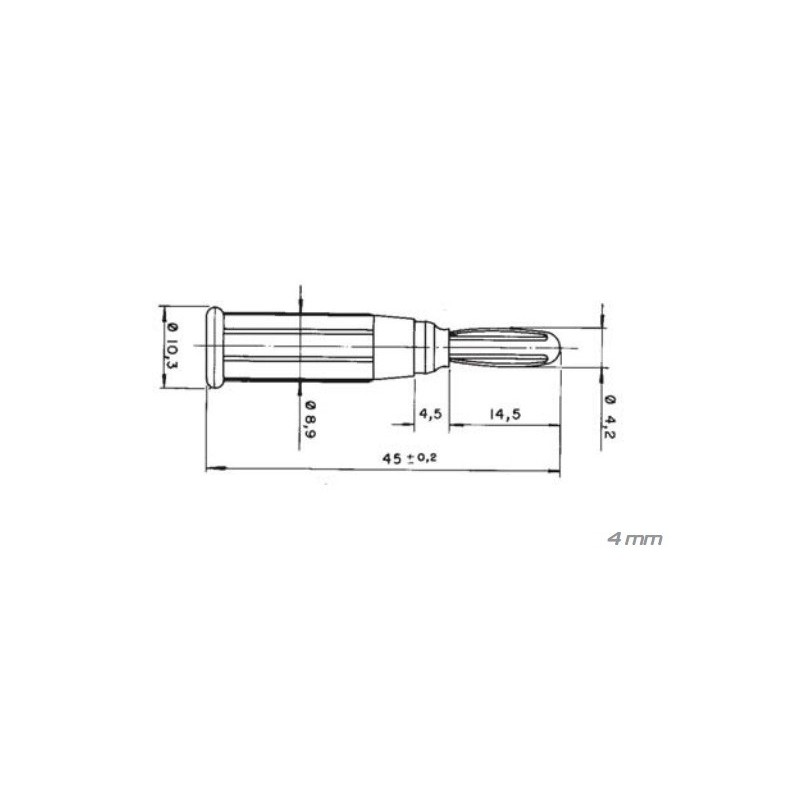 Pino banana vermelho 4mm PB 261 joto
