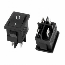 Chave gangorra KCD1-104 02 Posições 02 polo 4t preta 6A 250Vac