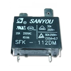 Rele p/ ar condicionado 12vcc 20A 250vac sfk-112dm