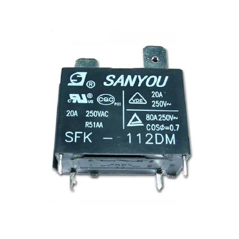 Rele p/ ar condicionado 12vcc 20A 250vac sfk-112dm