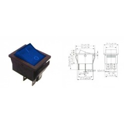 Chave gangorra KCD4 16A 250V~ 4T azul