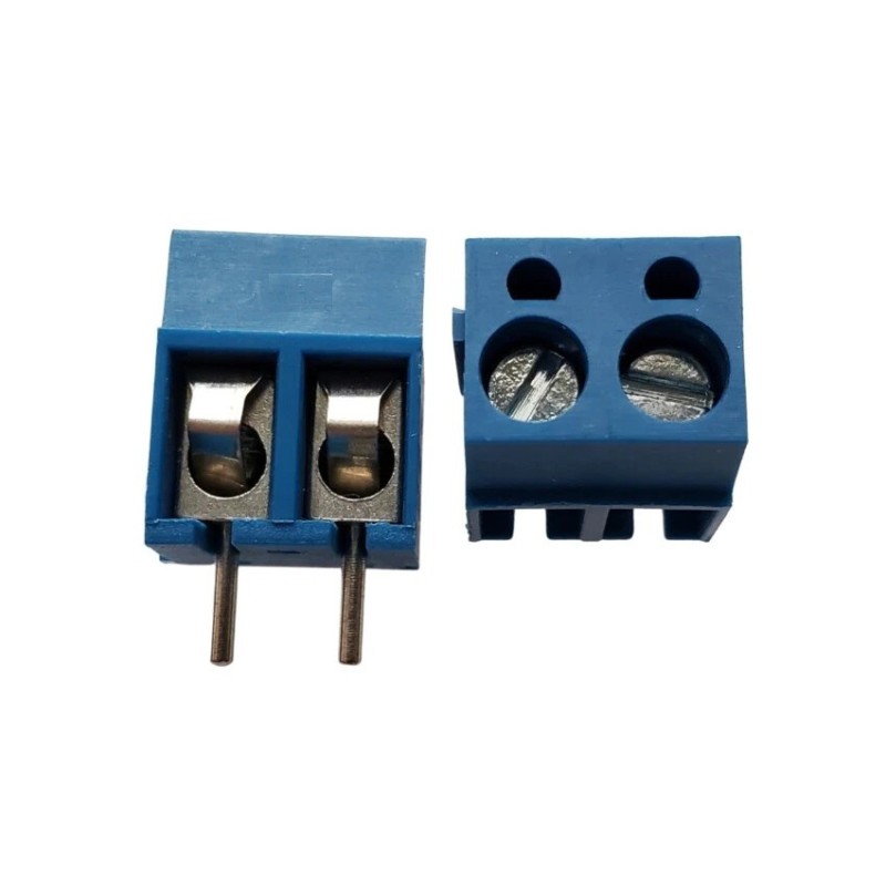 Conector borne KRE-2 vias 5mm azul