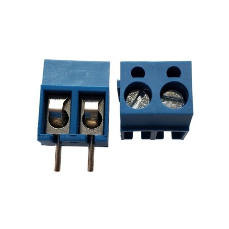 Conector borne KRE-2 vias 5mm azul