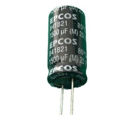 Capacitor eletrolitico 1500uf x 25v 85º epcos 12,5x20mm