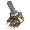 Potenciometro 500K(B) linear carvão 16mm estriado duplo