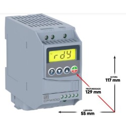 Inversor de frequencia weg CFW100 mono 0,50cv 2,6A 200-220Vca