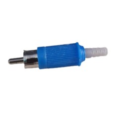 Plug RCA azul macho rabicho claro